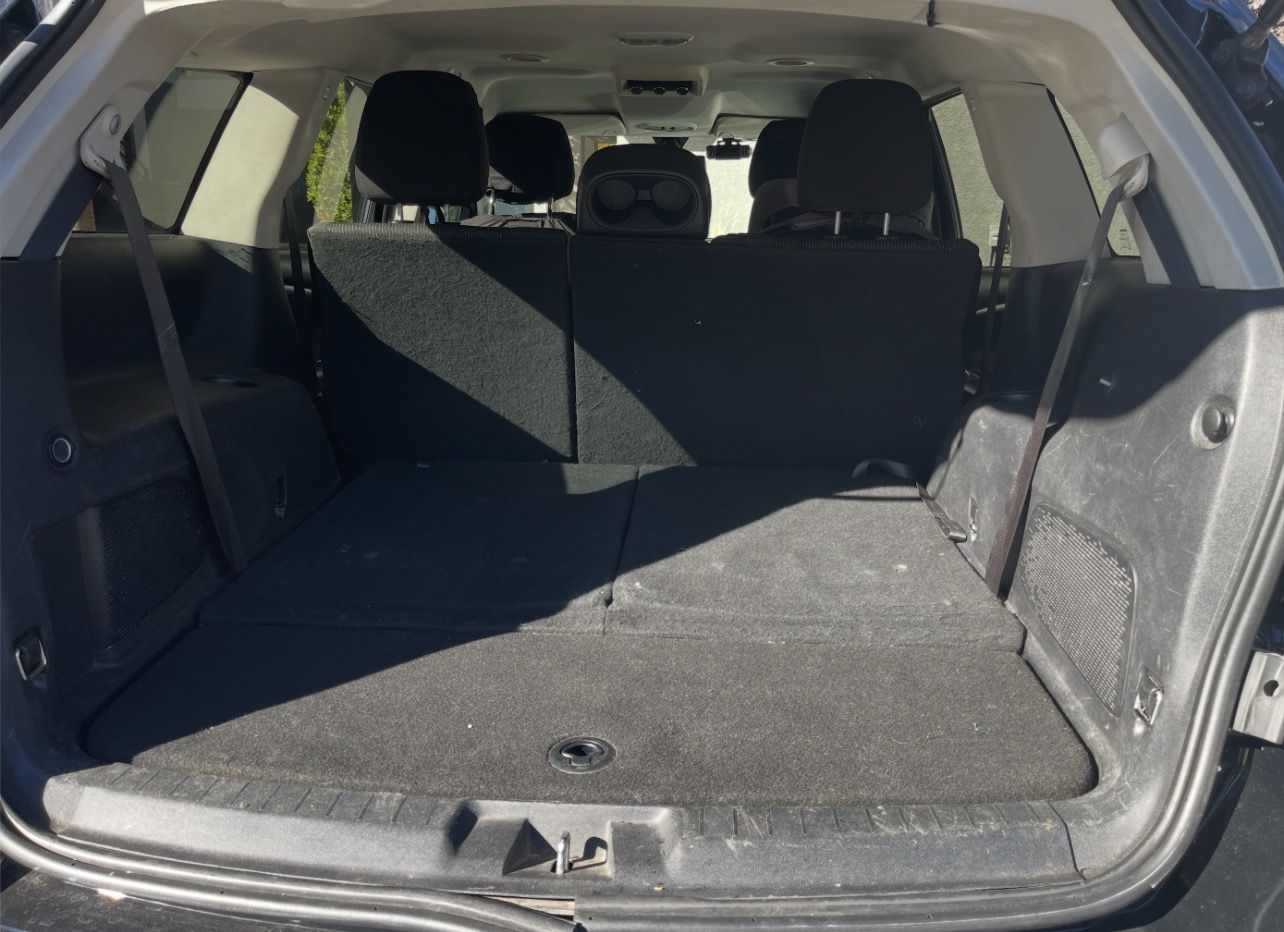Clean cargo area prepared for courier deliveries